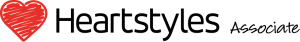 Heartstyles Associate Logo White Beside